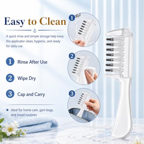 2Pcs Scalp Essential Oil Applicator,Scalp Massaging Brush Applicator,Hair Care Oils,Scalps Oil Applicator for Hair Growth Care,Fast Regrowth & Strengthens Hairs Roots (B) - Image 5