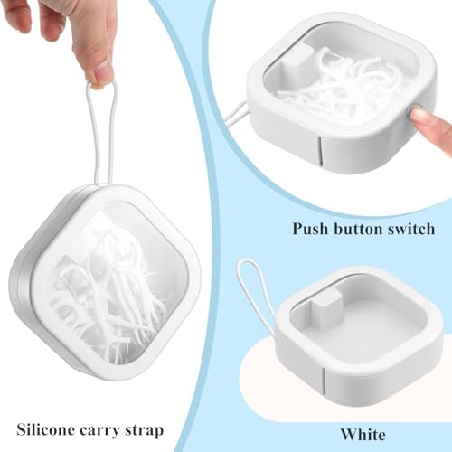 Kathfly 2 Pack Hair Tie Organizer Portable Hairband Holder Portable Hair Accessories Organizer Hanging Storage Container for Cotton Swab Bobby Pin Small Items on Desktop(White) - Image 4