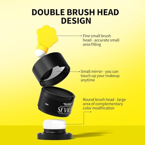 Sevich Hairline Powder 2.0, Gray Root Touch Up, Sweatproof, Dark Brown - Image 4