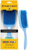 Marco Boni Free Flex Detangling Hair Brush, Flexible Hairbrush for Wet & Dry Hair, Pain-Free Detangler, Ergonomic Handle, All Hair Types, Paradise Blue by MarcoBoniUSA