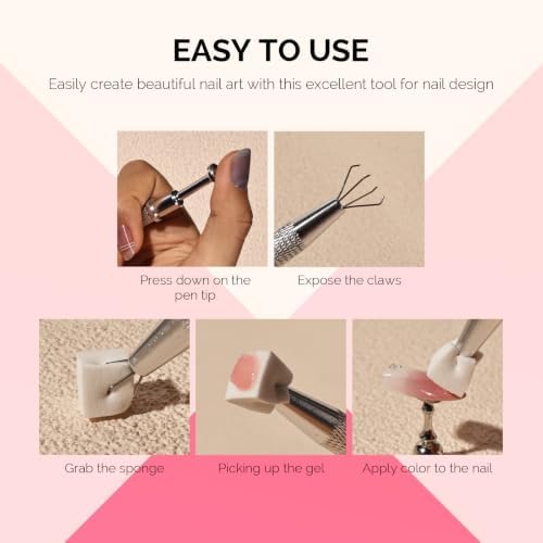 MelodySusie 200Pcs Soft Nail Sponges for Ombre - Image 3