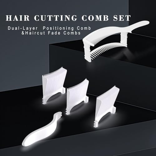 NebulaBloom Professional Hair Cutting comb, Fading Comb, Dual-Layer Fast and Convenient Trimming, Interchangeable Left/Right-hand Self Haircut comb Kit, hair Styling DIY Haircuts, groom tool - Image 2