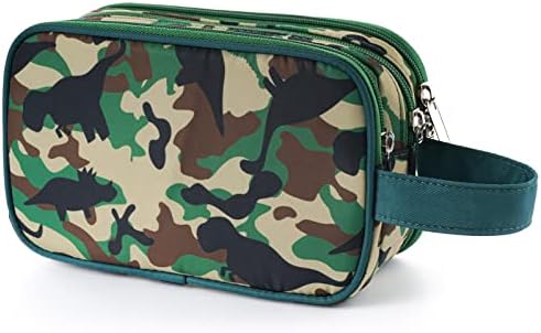 Kids Toiletry Bag for Boys, Travel Toiletry Bag for Little Young Boys Waterproof Hanging Wash Bag Toddler Traveling Toiletries, Dinosaur Camo by Vipdeal