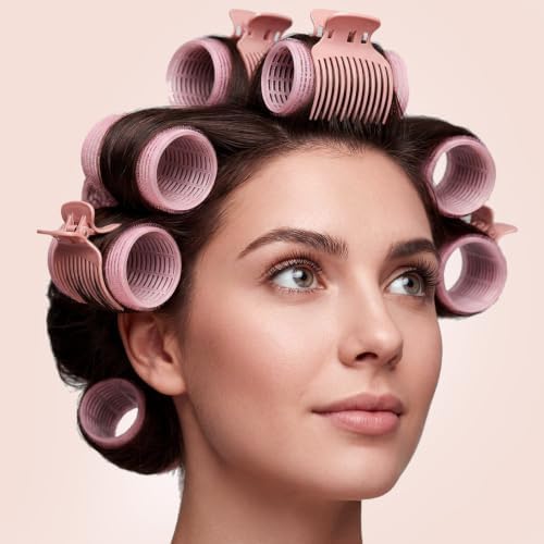 Syhood 12 Pcs Hot Roller Clip for Curler Claw Clip Replace, Nude Pink - Image 6