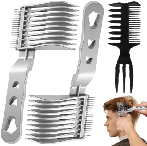 Blend Friend Fade Comb Set 3PC Self Hair Cutting Tools for Men & Boys Grey by EHBELIF