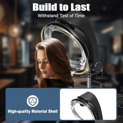 Stand Hair Dryer, 1200W Hair Salon Color Processor Dryer, 3-in-1 Orbital Hair Dryer and Processor 6 Modes, Adjustable Height, Rolling Base for Salon & Home Use, Quiet Care - Image 5