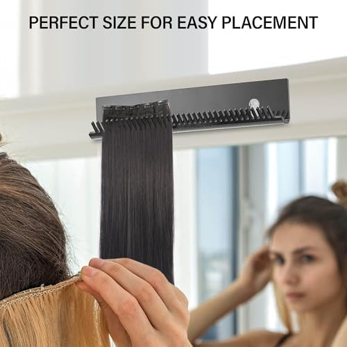 Hair Extension Holder Braiding Hair Rack Hair Extension Hanger Hair Holder Weft Holder w/2 Suction Cups Designed to Securely Hold Extra Wide Wefts While You Wash, Color, Style & Store - Image 6