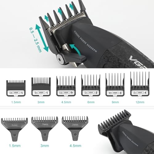 VGR 640S3 Professional 3 in 1 Hair Cutting Kit, 9000RPM Hair Clippers for Men Professional Hair Trimmer & Foil Shavers Set, Cordless Mens Barber Combo for Home, for Him(Green) - Image 3