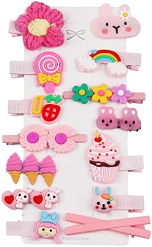 Candy-colored kid's hair accessories, flower and fruit, rainbow hairpin set, girl cartoon animal cute hairpin,Package include 56pcs Hair Clips - Image 2