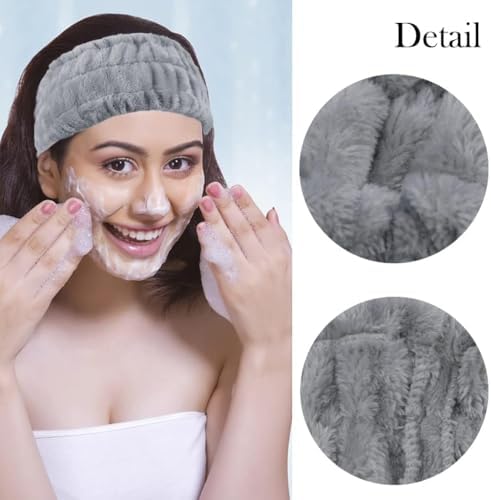 LAPOHI 3 Pack Modern Microfiber Facial Headbands for Washing Face, Makeup & Spa - Skincare & Towel Headbands for Women & Girls - Image 4