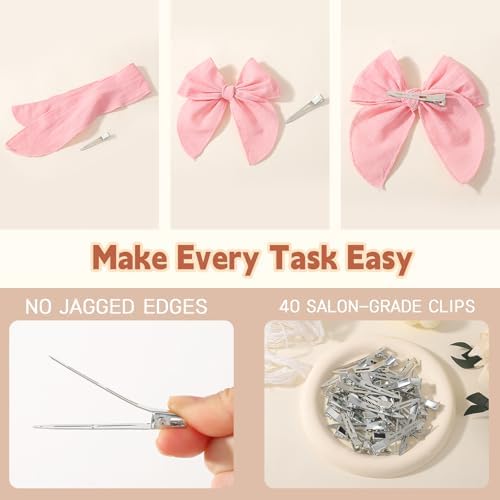 choicbaby 40pcs Silver Hair Clips Metal Duckbill Clip 2.2 Inch Duck Clips for Hair Single Prong Curl Hairpins With Holes Duckbill Hair Accessories for Women Hair Styling Clips - Image 6