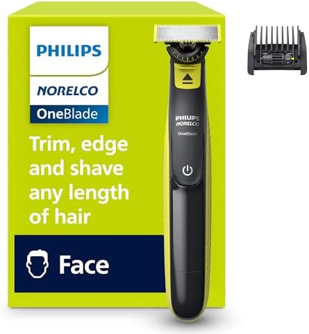Philips Norelco OneBlade 360 Hybrid Face Trimmer and Shaver, 5 Length Comb by PhilipsNorelco