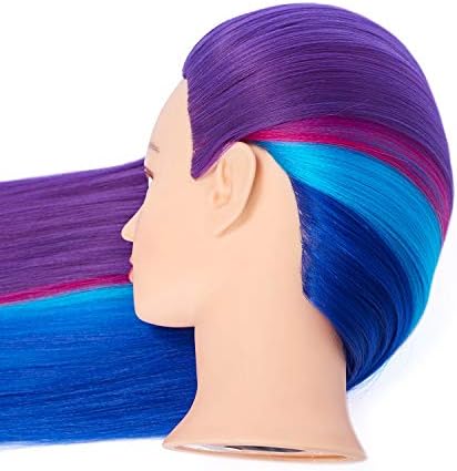 Hairingrid 26"-28" Mannequin Head Synthetic Fiber Hair Training Manikin - Image 4