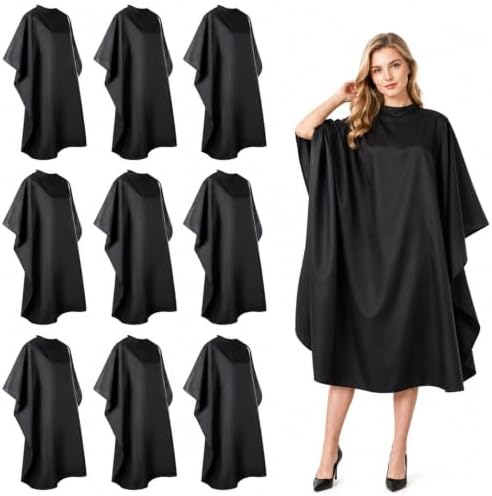 10 Pack Black Waterproof Hair Salon Capes by Unknown