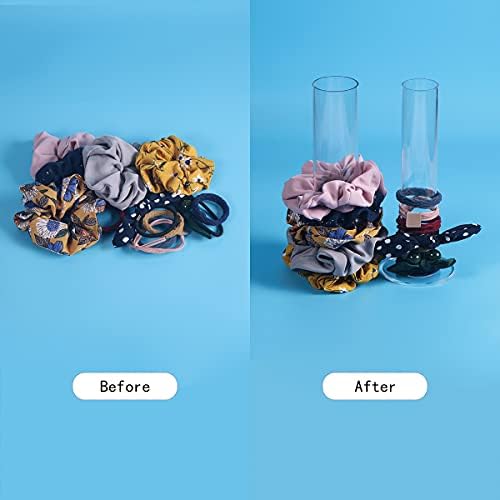 ByKen 2Pcs Acrylic Scrunchie Holder Organizer,Hair Ties Holder for Bathroom - Image 4