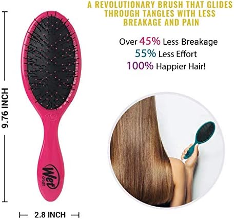 Wet Brush Original Detangler for Thick Hair - Exclusive Ultra-soft IntelliFlex Bristles - For All Hair Types, Women, Men, Wet and Dry Use - Pink, 1 Count (Pack of 2) - Image 3
