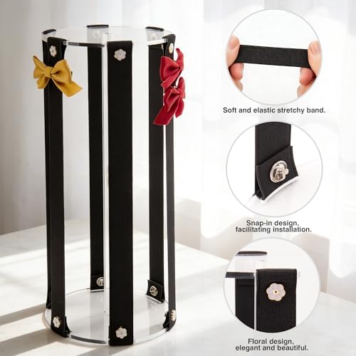 Bow Organizer for Girls - Large Capacity Hair Clip Organizer, Effortless Hair Bow Holder for Home Dresser, Perfect for Gifting, Essential Storage Solution for Girls (Black) - Image 4
