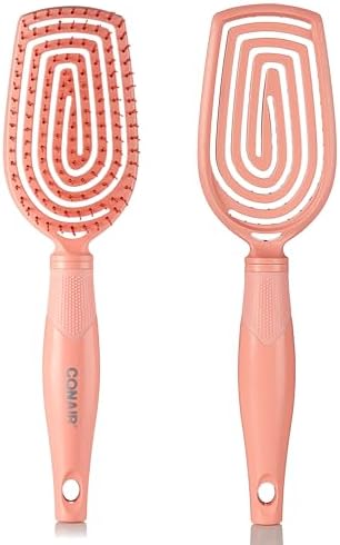 Conair Hair Brush, Scalp Care Detangling, Standard, Coral Pink by conair