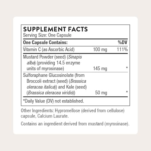THORNE Broccoli Seed Extract, Sulforaphane Glucosinolate (SGS), 60 Capsules - Image 2