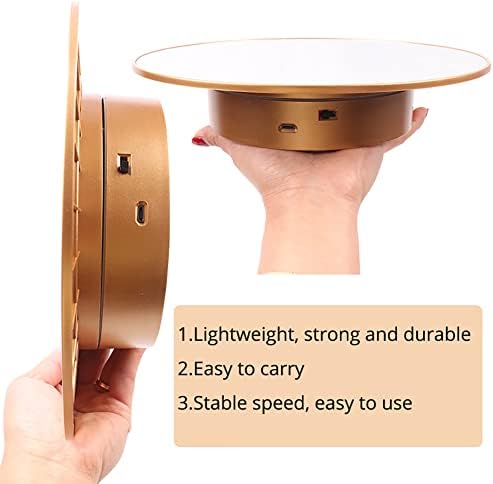 Motorized Rotating Display Stand - 25CM/8KG 360 Electronic Turntable for Mannequin Head & Wigs, 16''x14.5'' in, 25.6 Ounce - Image 4