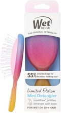 Wet Brush Mini Detangler Hair Brush for Gentle Knot Removal, Compact Travel Size, Soft Bristles for Pain-Free Detangling, Less Breakage, Works on All Hair Types, Limited Edition, Electric Sky Pink by WetBrush