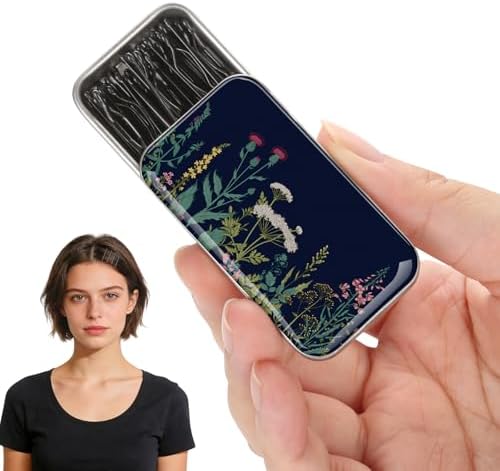 Black bobby pins, cute box, pain-free, comfortable, all-day styling and buns. Suitable for all hair types. (Black -01) by Unknown