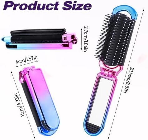 Small Travel Hair Brush for Women, Portable Folding Hairbrush - Image 4