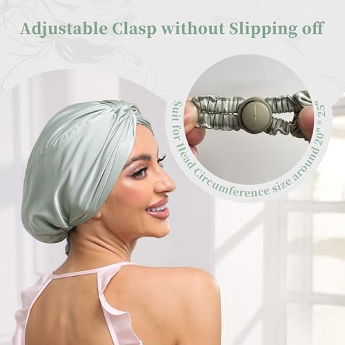 Adjustable Silk Bonnet Satin Curly Hair Wrap for Sleeping Women Anti Frizz - Image 2