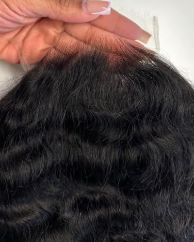 BEEOS 5x5 SKINLIKE Real HD Lace Closure Wig, 250% Density Curly 0.10mm Ultra-thin Invisible HD Lace Human Hair Wig Pre-Plucked Bleached Knots 24 Inch by BEEOS