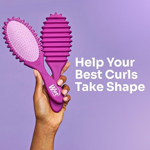 Wet Brush Curl Shaper Detangler Brush, Purple, Made for Women, Men & Kids - Image 2
