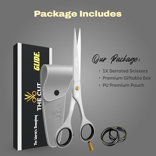 The Cut Factory- 6.5” Professional Hair Scissors - High Carbon 420 Stainless Steel Hair Cutting Scissors, Ultra-Sharp Barber Shears for Salon & Home (WHITE) - Image 7