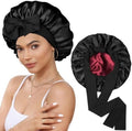 CHLINS Double Layer Satin Bonnet for Sleeping, Hair Bonnet for Curly Hair by CHLINS
