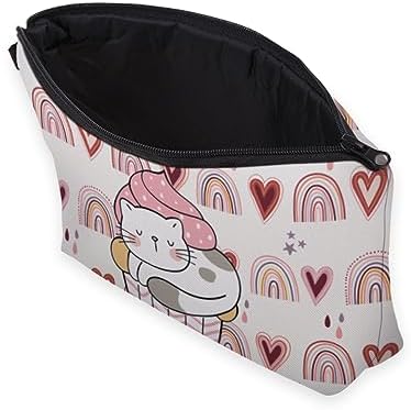 Deanfun Small Makeup Case - Cute and Waterproof Cosmetic Bag for Women(Rainbow, Cat, Cake D5-56370) - Image 6