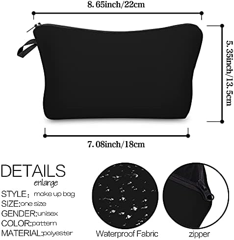 Deanfun Cosmetic Bag for Women Waterproof Cute Fashion Purse Makeup Bags Roomy Travel Toiletry Bag Accessories Organizer Gifts(51705) - Image 2