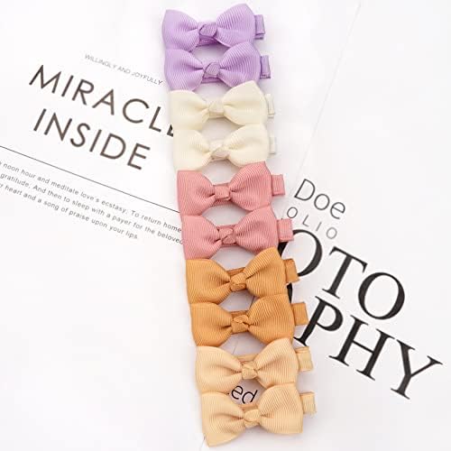 CLLOT Hair Clip 90PCS, Baby Girls Fully Lined Baby Bows Hair Pins Tiny 2' Hair Bows Alligator Clips for Infants Toddlers in Pairs - Image 6