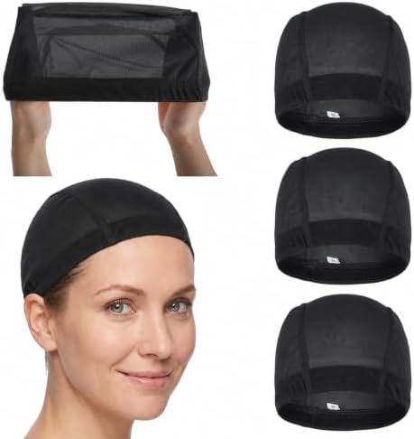 4pcs Wig Grip Cap, Satin Lined Wig Cap by Unknown