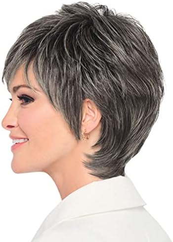 Raquel Welch Fierce And Focused Hand Tied Short Bob Wig by Hairuwear, Average Size Cap, RL511 Sugar And Charcoal - Image 4
