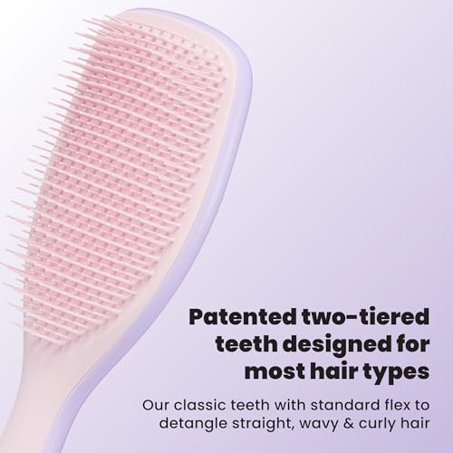 Tangle Teezer Large Ultimate Detangler Brush, Straight to Wavy, Pink/Purple - Image 2