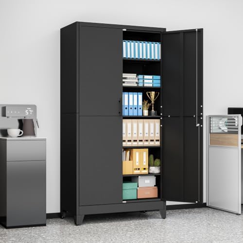 78.7 Metal Garage Storage Cabinet with Locking Doors - Image 6