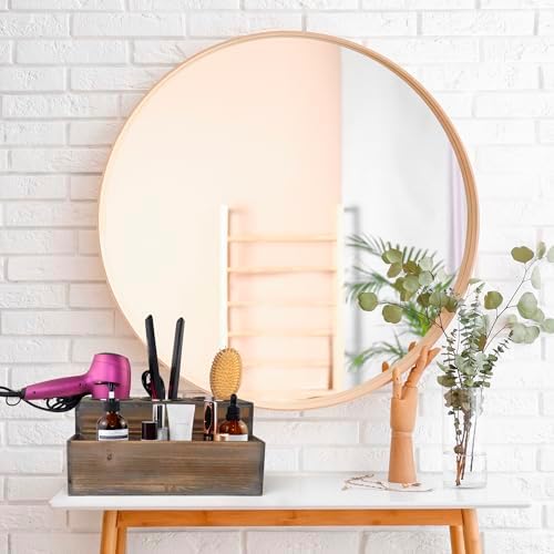 Besti Wooden Hair Dryer Holder – Hair Tools and Styling Supplies Organizer and Storage for Vanity and Bathroom - Natural Elegant Design - Multi-Functional Caddy for Accessories, Makeup, Toiletries - Image 7