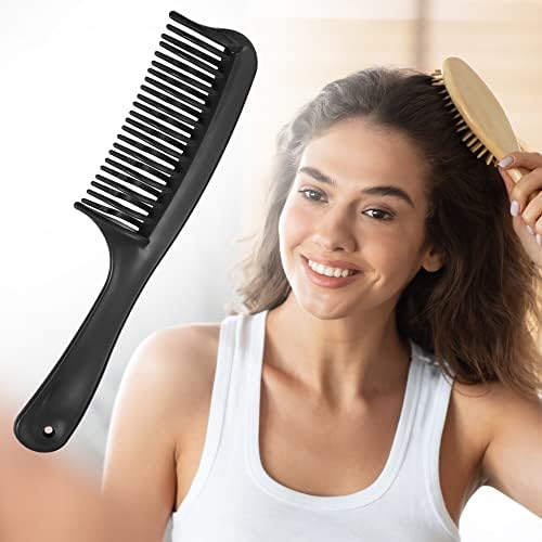 VOCOSTE Detangling Hair Comb, Double Row Tooth Hair Comb Hairdressing Styling Tool for Curly Hair, Black, 7.87"x1.77" (Pack of 3) - Image 6