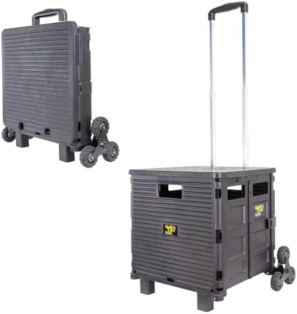 dbest Products Quik Cart Elite Stair Climber Rolling Crate - Black by dbestproductsInc