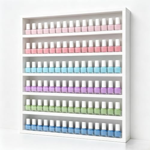 Nail Polish Organizer，6-Tier Storage Rack Holds 120 Bottles by ABTSalon
