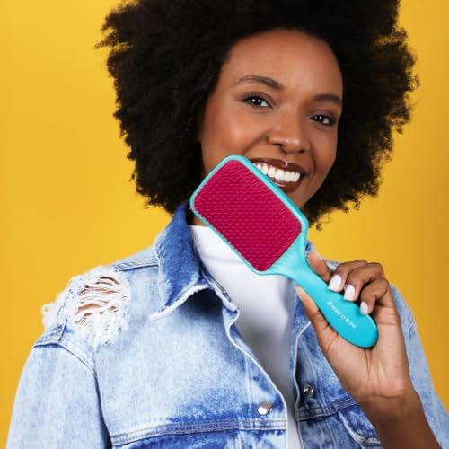 Marco Boni Free Flex Detangling Hair Brush, Flexible Hairbrush for Wet & Dry Hair, Pain-Free Detangler, Ergonomic Handle, All Hair Types, Noite Rosa - Image 6