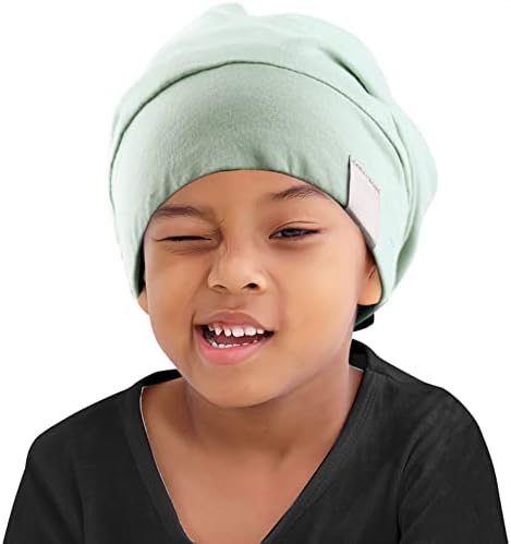 Kids Beanie Sleep Hats Bonnet for Child Curly Frizzy Hair Daily - Image 5
