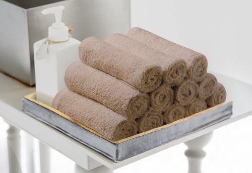 Avalon Towels Salon Towel - Beige Hand Towels Bulk Pack of 48-100% Cotton Absorbent Spa, Facial & Gym Towel for Working Out - 16x27 Inches (Not Bleach Proof) - Image 3