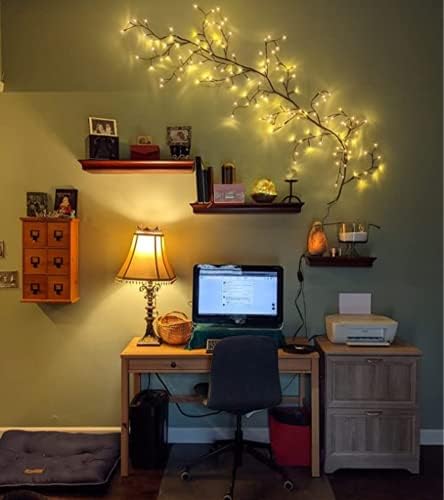 The Lighted Willow Vine Plants for Living Room Decor,LKGOOD Christmas Decorations, Light Trees with 144 LEDs Plug in for Decoration Inside(1PCS Black) - Image 5