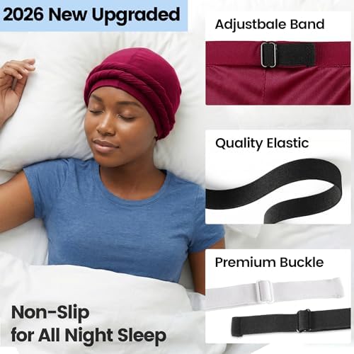 Ababalaya Upgraded Satin Lined Halo Turban Wave Cap - Image 2