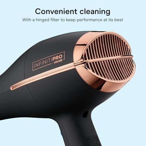 Conair InfinitiPRO Hair Dryer with Diffuser & Concentrator, 1875W, Black - Image 6