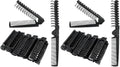 Folding Comb, 24PCS Travel Hair Brush and Comb Set, Portable Foldable Plastic Hairdressing Tools, Anti-Static Hair Comb, Double Headed Hair Brush for Men Women (Black) (Pack of 2) by Qjaiune